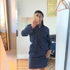 J. Crew 100% cotton Navy Dress